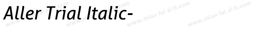 Aller Trial Italic字体转换